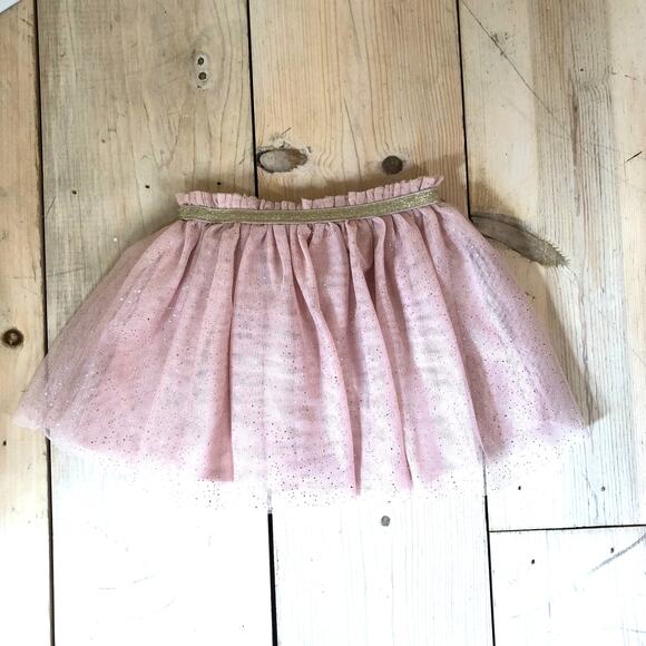 Cat & Jack NWOT Toddler Girls' Pink Gold Tutu with Gold Flecks 3T - Picture 5 of 5